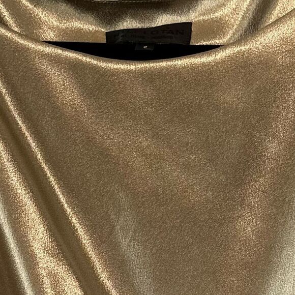 REVOLVE NILI LOTAN Anne Gold Metallic Midi Dress - Picture 10 of 10